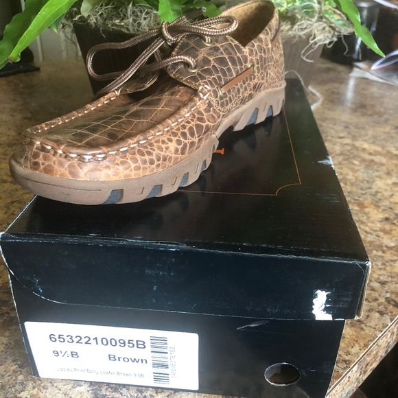 NEW Unique ladies gator leather Ferrini lace up moccasins - Picture 2 of 7